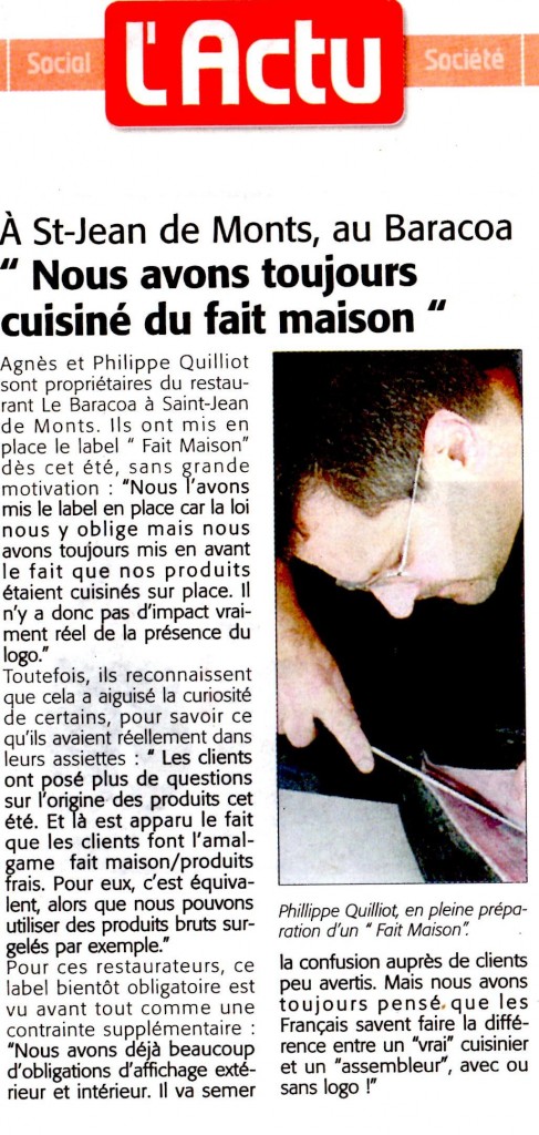 article fait maison courrier vendeen